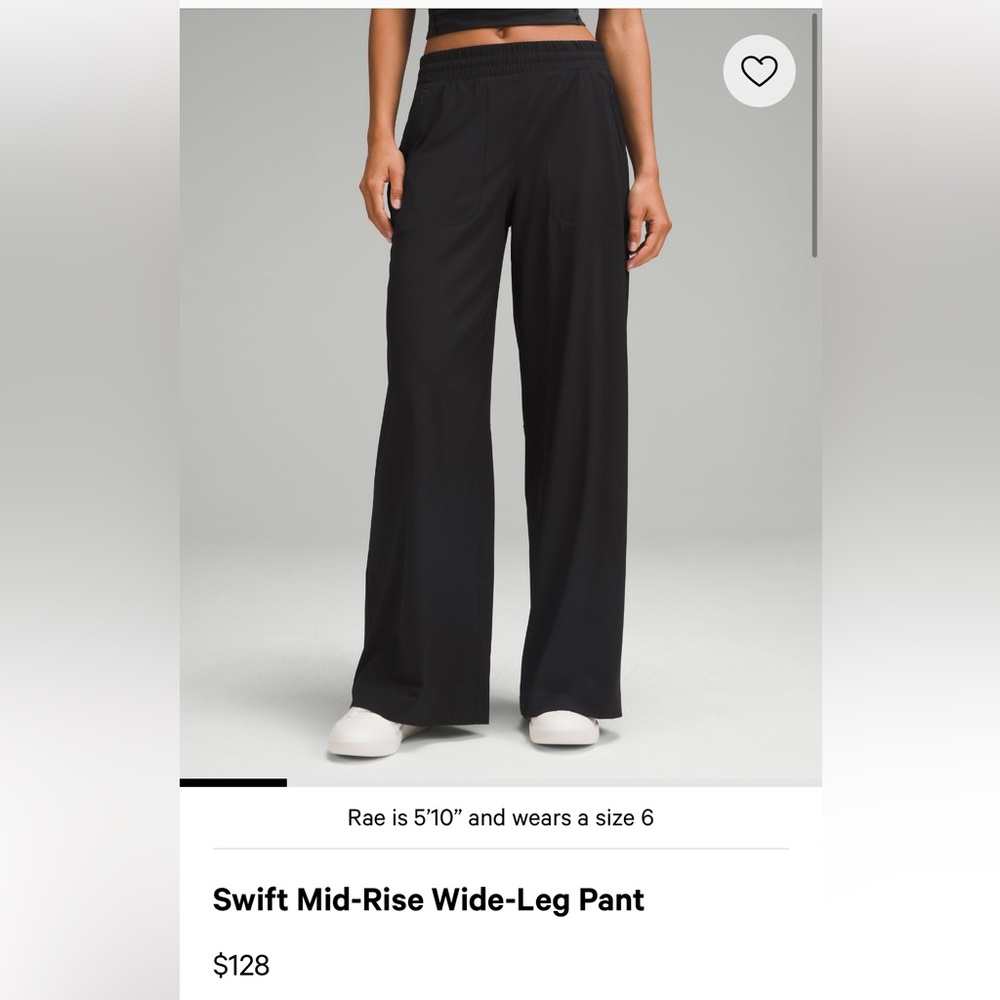 Lululemon swift mid-rise Wide-Leg Pant like new
